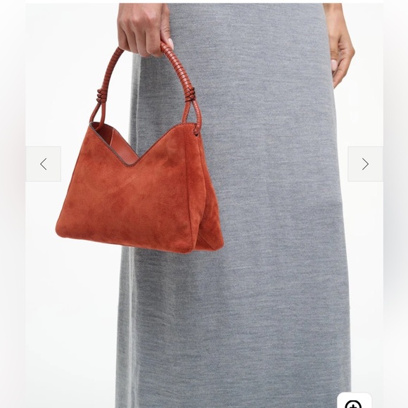 NWT STAUD Valerie Shoulder Bag, Auburn Suede - Picture 4 of 12